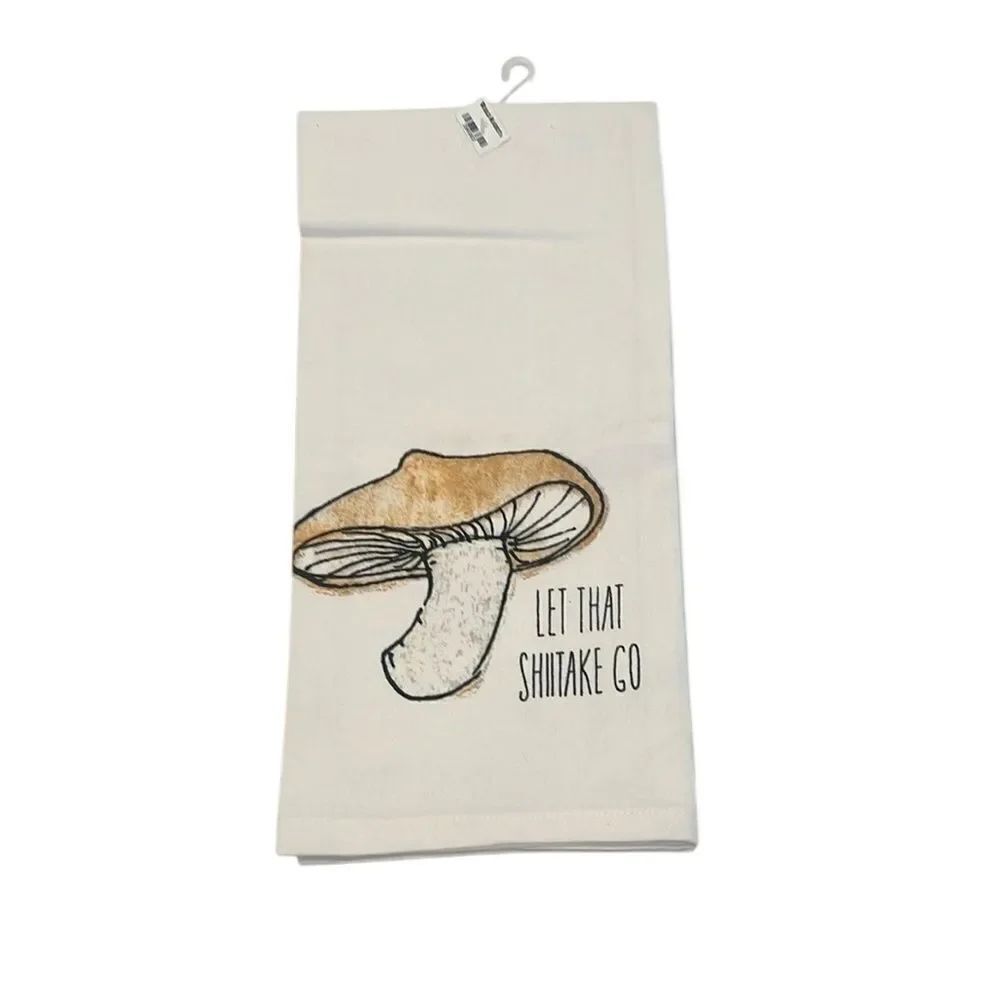 NWT Printed Mushroom Design Kitchen Towel